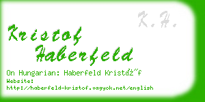 kristof haberfeld business card